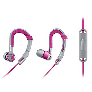 Philips SHQ3305PK/27 ActionFit Sports Headphones with Mic, Pink price in India.