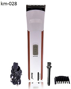Kemei 28 Trimmer 40 min Runtime 4 Length Settings(Silver) price in India.