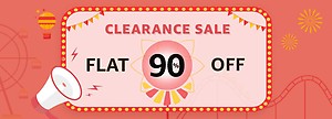 Flat 90% off on electronics and clothing