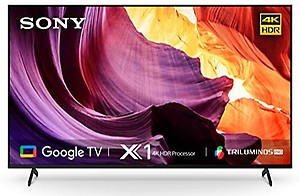 Sony Bravia 189 cm (75 inches) 4K Ultra HD Smart LED Google TV KD-75X80K (Black) (2022 Model) with Dolby Vision Atmos & Alexa Compatibility Sony Bravia 189 cm (75 inches) 4K Ultra HD Smart LED Google TV KD 75X80K (Black) (2022 Model) with Dolby Vision Atmos & Alexa Compatibility price in India.