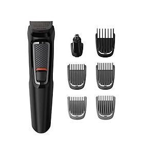 Philips Series 3000 7-in-1 Multi Grooming Kit for Beard & Hair with Nose Trimmer Attachment - MG3720/13 price in India.