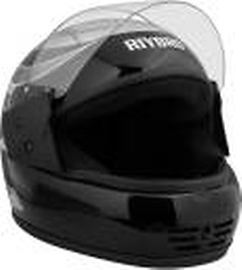 COFFARS Full Face Helmet with Adjustable Strap for Men & Women Bike & Scooty Riding Motorbike Helmet  (Black, Silver)