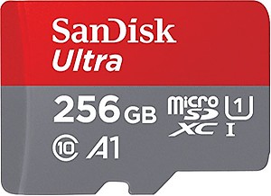 SanDisk 256GB Class 10 MicroSD Card with Adapter (SDSQUAR-256G-GN6MA) price in India.