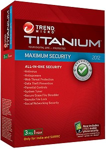 Trend Micro Titanium your Digital Life Protected Maximum Security 1Pc 1 Year price in India.
