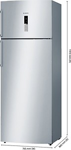 Bosch 507 L 2 Star Frost-Free Refrigerator (KDN56XI30I, Chrome Inox Metallic) price in India.