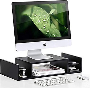 UniShop Uni Art Adjustable Monitor Riser with Storage 2 Shelves Desktop Organizer (Style-4) price in India.