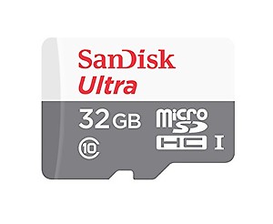 SanDisk Ultra SDSQUNS-032G-GN3MN 32GB 80MB/s UHS-I Class 10 microSDHC Card price in India.