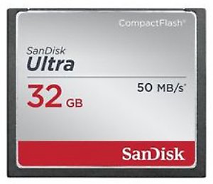 SanDisk Extreme Compact Flash 120MB/s 32 GB price in India.