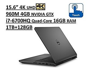 Dell Inspiron 7000 i7559 15.6" UHD (3840x2160) 4K TouchScreen Gaming Laptop: Intel Quad-Core i7-6700HQ | 16GB RAM | NVIDIA GTX 960M 4GB | 1TB + 128GB SSD | Backlit Keyboard | Windows 10 - Grey price in India.