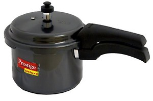 Prestige Deluxe Hard Anodized Black Color Pressure Cooker, 3-Liter