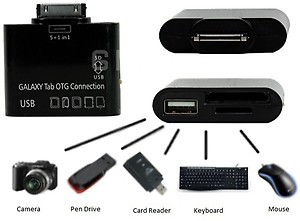 Usb Otg Camera Connection Kit For Samsung Galaxy Tab10.1, 8.9 & 7.0 P7500 P7300 price in India.
