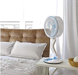 ORNOT Powerful Rechargeable 70 Watts Table Fan with 21 SMD LED Light, High Speed, Multicolor price in India.