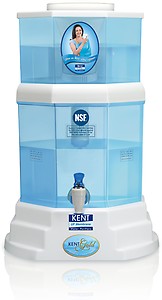 KENT Gold Gravity Water Purifier (11014) | UF Technology Based | Non-Electric & Chemical Free | Counter Top | 20L Storage | White price in India.