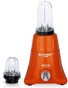 Sunmeet 750-watts Mixer Grinder with 2 Bullets Jars (530ML and 350ML) EPMG443,Color Orange price in India.