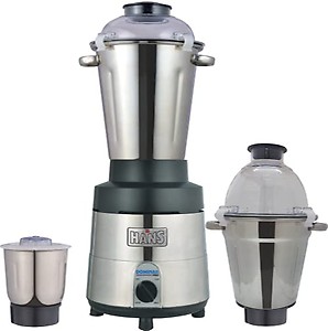 HANS Dominar X Pro 2500 Watts 3.5 HP Commercial Mixer Grinder With 3 Jar Heavy Duty Black Grey price in India.