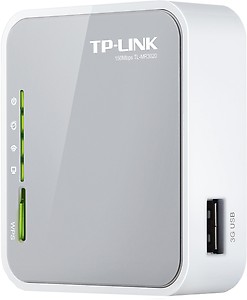 TP-Link 300Mbps 2.4GHz Wireless 3G/4G Portable Router with Access Point/WISP/Router Modes (TL-MR3020), Travel-sized Design, with Mini USB Port, Internal Antenna, Grey price in India.