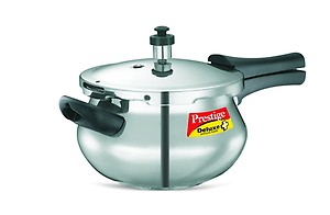 Prestige Deluxe Plus Mini Handi 3.3 Ltr Hard anodised Outer Lid Pressure Cooker-Induction Stovetop Compatible price in India.