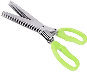 JAPP The Creative India Multifunction 5 Blade Vegetable Chopper Stainless Steel Herbs Scissor (Colour May Vary) price in India.