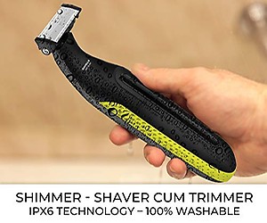Havells ST7000 Rechargeable Dual-Blade Shimmer (Shaver cum Trimmer) with 3 Trimming Combs (Black & Yellow) price in India.