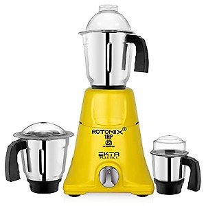 Rotomix EPNEX 1HP-Watts Mixer Grinder with 3 Steel Jars (1 Wet Jar, 1 Dry Jar and 1 Chutney Jar) (Red) ISI Certified price in India.