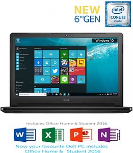 DELL Inspiron Core i3 6th Gen 6100U - (4 GB/1 TB HDD/Windows 10 Home) 5559 Laptop  (15.6 inch, Black) price in India.