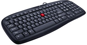 iBall Winner USB V2.0 Keyboard soft feel keys, Wired Keyboard, Water Resistant - Durabale - Black price in India.