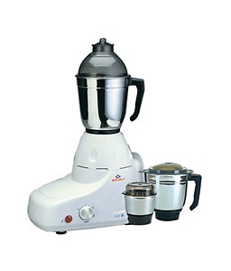 Bajaj GX-8 Mixer Grinder 750W| Mixie For Kitchen with Nutri-Pro Feature|3 Stainless Steel Mixer Jars|Stainless Steel Grinding Blades| 3-Speed Control| Motor Overload Protector|White price in India.