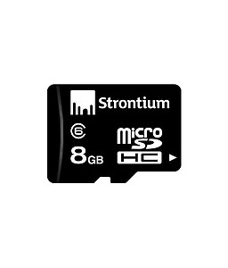 Strontium MicroSD Class 10-8GB Memory Card (Black) price in .