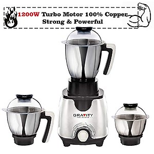 Padmini 1000 watt Mixer Grinder Turbo Fast Motor 3 Years Motor Replacement Guarantee heavy duty best mixie for kitchen (White 3 Jar) price in India.