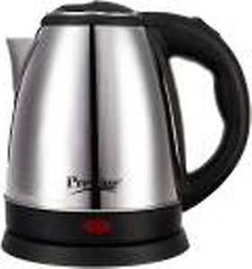 Prestige 1.5 Litres Electric Kettle (PKOSS 1.5)|1500W | Silver - Black| Automatic Cut-off | Stainless Steel | Rotatable Base | Power Indicator | Single-Touch Lid Locking price in India.