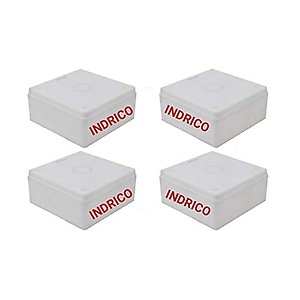 INDRICO® PVC Square Junction Box for CCTV Cameras White (Pack of 8) price in India.