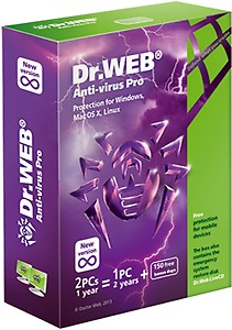 Dr.Web Anti-Virus Pro 8.0 1 PC 2 Year  (Voucher) price in India.