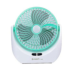 PRAVI LIFESTYLE Powerful 10 Watt_hours Rechargeable Table Fan with LED Light, Table Fan for Home, Table Fans, Table Fan for Office Desk, Table Fan High Speed, Table Fan For Kitchen (Multi) price in India.