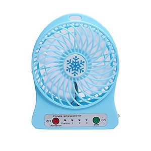 Baal Rechargeable High Speed Table Fan With Led Light For Home And Table Fan With Strong Airflow (Multicolor) price in India.
