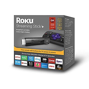 Roku Streaming Stick+ | 4K/HDR/HD streaming player with 4x the wireless range & voice remote with TV power and volume (2017) price in India.