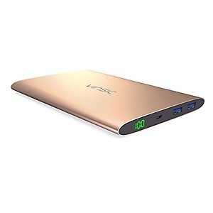 Power Bank, VINSIC 20000mAh Ultra-slim Power Bank, Dual USB Port 2.1A & 1A External Mobile Battery Charger for iPhone, iPad, iPod, Samsung Devices, Cell Phones, Tablet PCs (Golden) price in India.