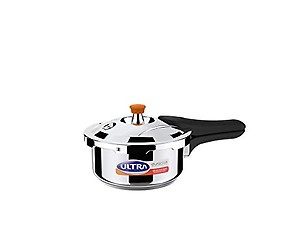 ULTRA Duracook StainlessSteel Outer Lid 2.L,AISI 304 Food Grade SS Pressure cooker (2 Litre),Froth collector,spillage control,Induction&cooktop compatible,Injection moulded Bakelite handles,ISI. price in India.