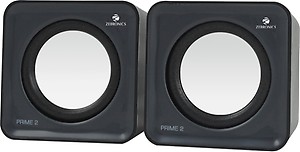 Zebronics Prime 2 Multimedia Wired Laptop/Desktop Speaker (Black, 2.0 Channel) price in India.