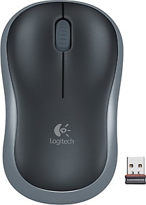 Logitech M185 Wireless Mouse, 2.4GHz with USB Mini Receiver, 12-Month Battery Life, 1000 DPI Optical Tracking, Ambidextrous, Compatible with PC, Mac, Laptop - Black price in India.