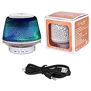Samsung On5 Pro Compatible Signature Brand VMS-30 Eye NightLight Rechargeable Mini Bluetooth Speaker WITH LED Wireless Audio Receiver Outdoor, Home Theatre Portable USB MP3 Player Stereo Surround Loud Mini Radio Bluetooth Speaker Speakers with Light Support TF Card and Aux with MIC and Phone Call Receiving Feature (White color) + FREE Earphones Worth Rs 299 price in India.