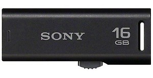 Sony Micro Vault USM16GR/BZ 16GB USB 2.0 Utility Pendrive Black price in India.