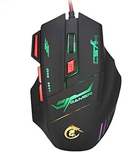Techlife Solutions Gaming Mouse, HXSJ Wired Led Optical Pc Laptop Gaming Mouse Wired Optical Gaming Mouse  (USB 3.0, Black) price in India.