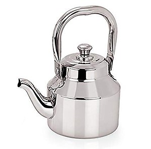 e-Global Kitchen Expert Stainless Steel Tea Pot With Handle | Big Tea Coffee Kettle | Serving Pot | Hot Water Kettle With Capacity Of 40 cup (3500 ML) - Silver price in India.
