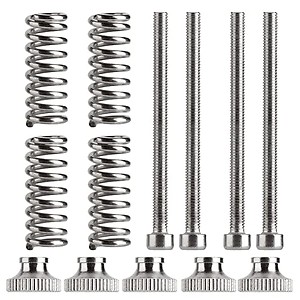 3DINNOVATIONS Leveling Component M3 Screw Leveling Spring Leveling Knob Suite for 3D Printer Heatbed Heated bed (Pack of set, Silver) price in India.