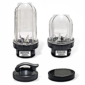 MasterClass Sanyo Bullet Jars for Mixer Grinder Combo of 2 Jar (530 ML and 350 ML) with Gym Sipper Cap, Black- NSA46 price in India.