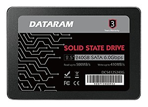 DATARAM 240GB 2.5" SSD Drive Solid State Drive Compatible ASROCK FATAL1TY X399 Professional Gaming price in India.