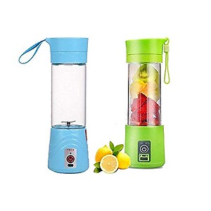 IAN ONLINE Portable Electric USB Juice Maker Juicer Bottle Blender Grinder Mixer,4 Blades Rechargeable Bottle with (Multicolor) price in India.