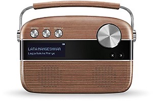 Saregama Carvaan Hindi - Portable Music Player with 5000 Preloaded Songs, FM/BT/AUX (Oak Wood Brown) price in India.
