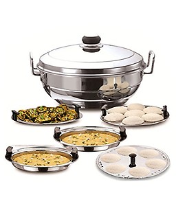 Sandwich Bottom IDLY Cooker IDLY Maker Multi KADAI Multi KADHAI IDLI Cooker IDLI Maker 6IN1 T price in India.