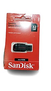 Sandisk 32 GB Cruzer Blade USB 2.0 Flash Drive,150 MB/sec Read price in India.